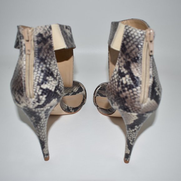 Just Fab Women's New Bridgette Snake Skin Open Toe - Picture 5 of 12